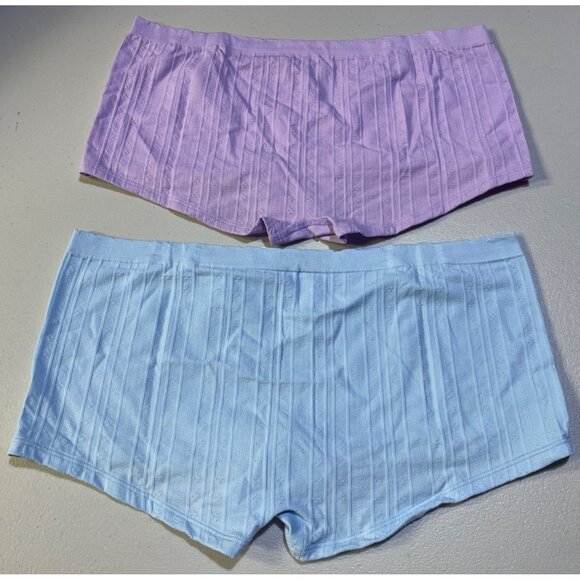 No Boundaries 2 Pack Seamless BOYSHORTS Underwear XXL Blue Butterfly & Lavender - Picture 2 of 7